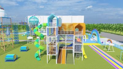 non-standard unpowered stainless steel slide amusement equipment children's large-scale outdoor playground manufacturer