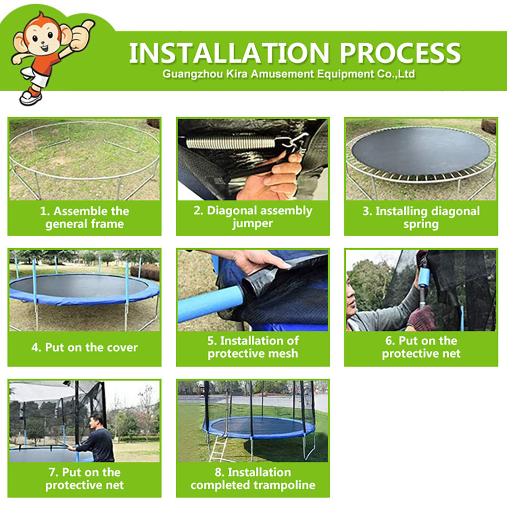 Trampoline installation process