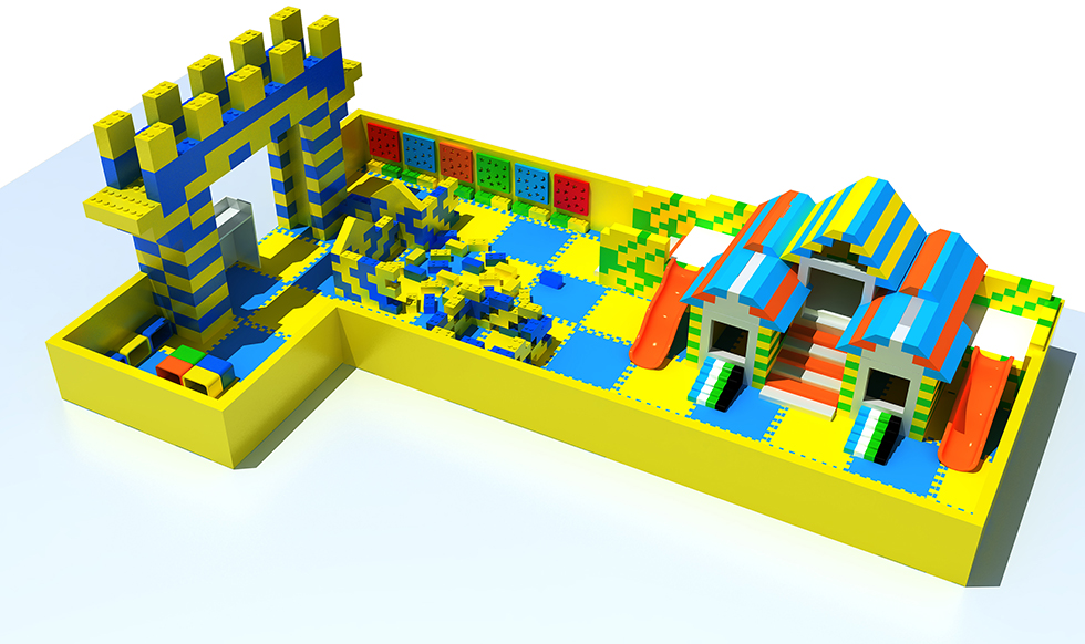 Building block theme park