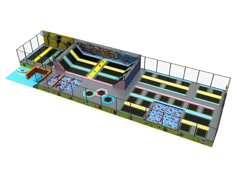 Bouncing clearance trampoline park