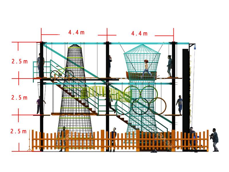 Complex Sport Park Indoor Ropes Course Adventure Course Element