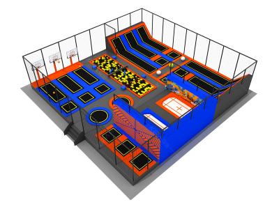 Commercial Design Fun Healthy Adventure Trampoline Park With Safety Net