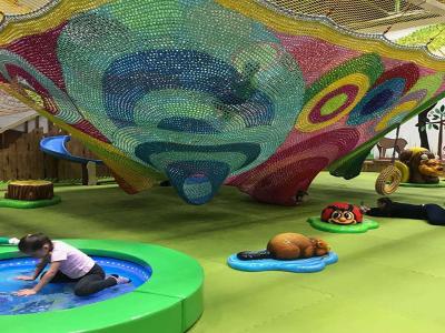Kids polyester rope climbing net playground rainbow net for amusement park