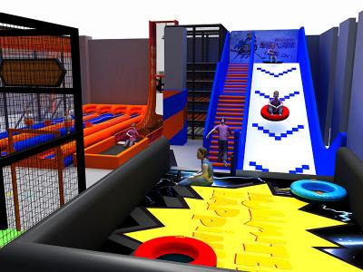 Hot popular theme park indoor playground with slide for kids