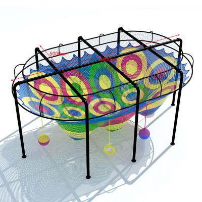 Indoor Playground Kids Fitness Attractions Soft Play Games Big Rainbow Rope Climbing Net