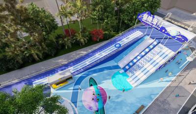 Newest Playground Amusement Park Outdoor Equipment track rainbow slide ride Kids and Adult Plastic Rainbow Slide For Sale