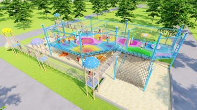 Customized Outdoor Playground Rainbow Net Children′s Playground Climbing Equipment