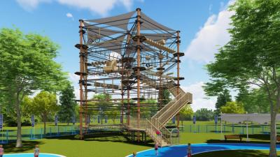 Amusement Park Outdoor Amusement Park Funny Rides Outdoor Playground Unpowered Equipmments Kids Slide Combination For Sale