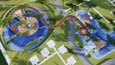 custom outdoor playground colorful design outdoor playground games OEM equipment outdoor large playground for kids