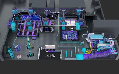 New Children Big Indoor Playground Kids Soft Padded Play Ground Equipment with Big Slide