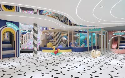 Custom Macaron Color Indoor Playground Equipment Commercial Soft Play Center Ball Pit Carousel Trampoline Mall 50-200 Children