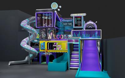 Customized Cyberpunk Style Indoor Sports Park 500kg Load Indoor Play System Durable & Safe for Commercial Use