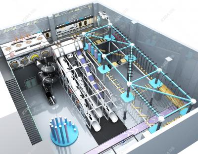 2026 New Space Exploration Themed Kids Indoor Playground, Complete Trampoline & Slide System