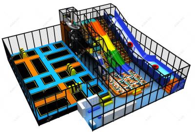 Premium Toddler Play Structure, Custom Indoor Soft Play Equipment with Trampoline Park, Safety-Certified