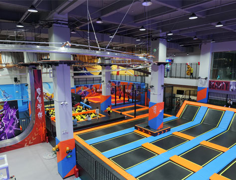 Supa Indoor Amusement Park Trampoline Park Zip line